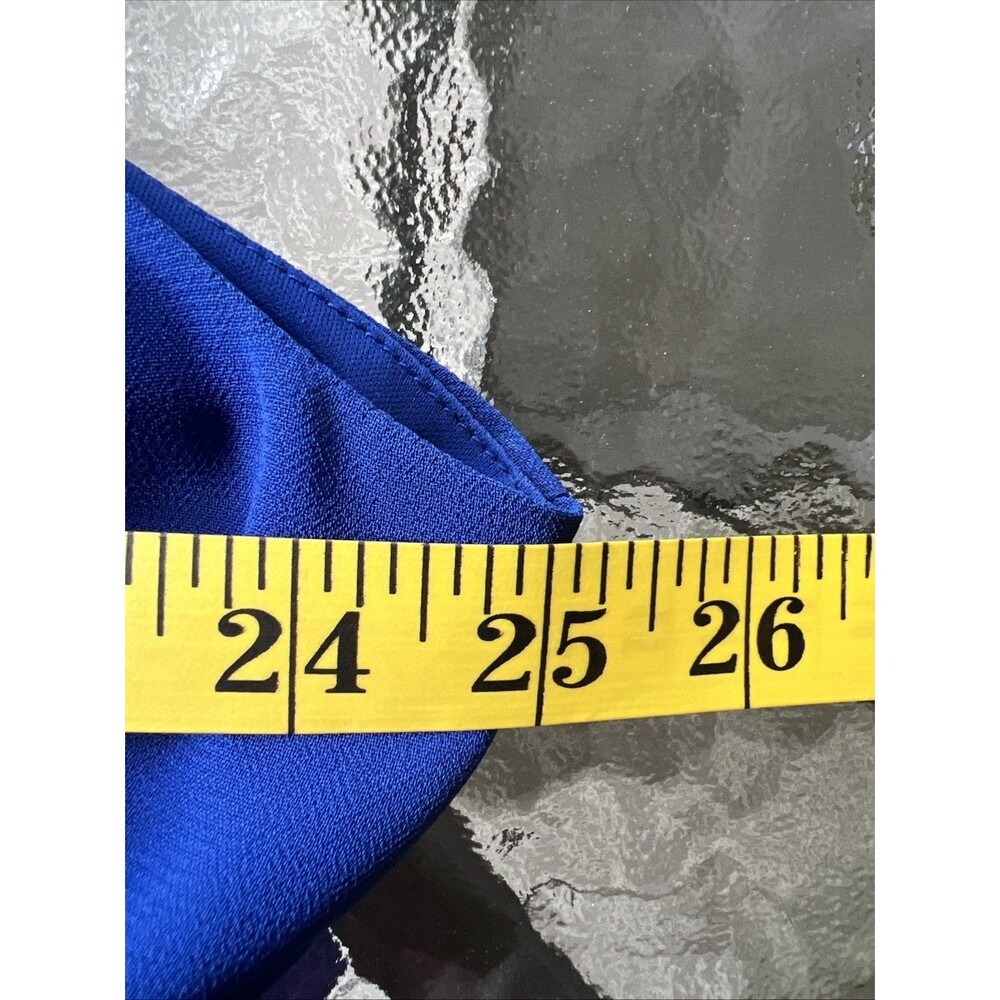 Catherine’s Woman Cobalt Blue Elastic Waist Tie Front Pleated Casual Dress 2X - Picture 10 of 16